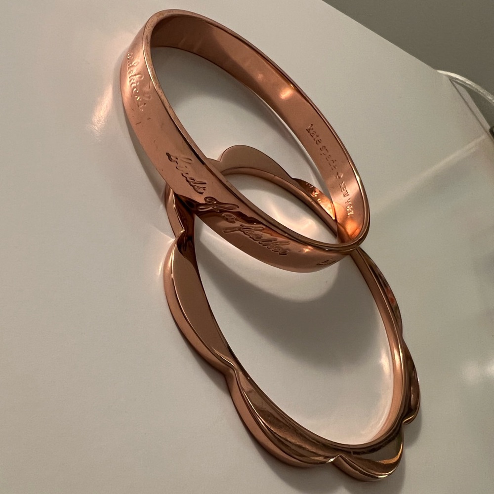 Kate Spade rose gold best friend bracelets!